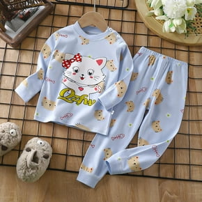 Conjunto de ropa de dormir para niños, ropa de dormir, Jersey, top, pantalones, pijama de Navidad, dibujos animados de dinosaurios, pijamas para bebés, niños y niñas, invierno, otoño