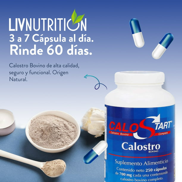 CALOSTART 250 CAPSULAS LIV NUTRITION FRASCO CALOSTRO BOVINO
