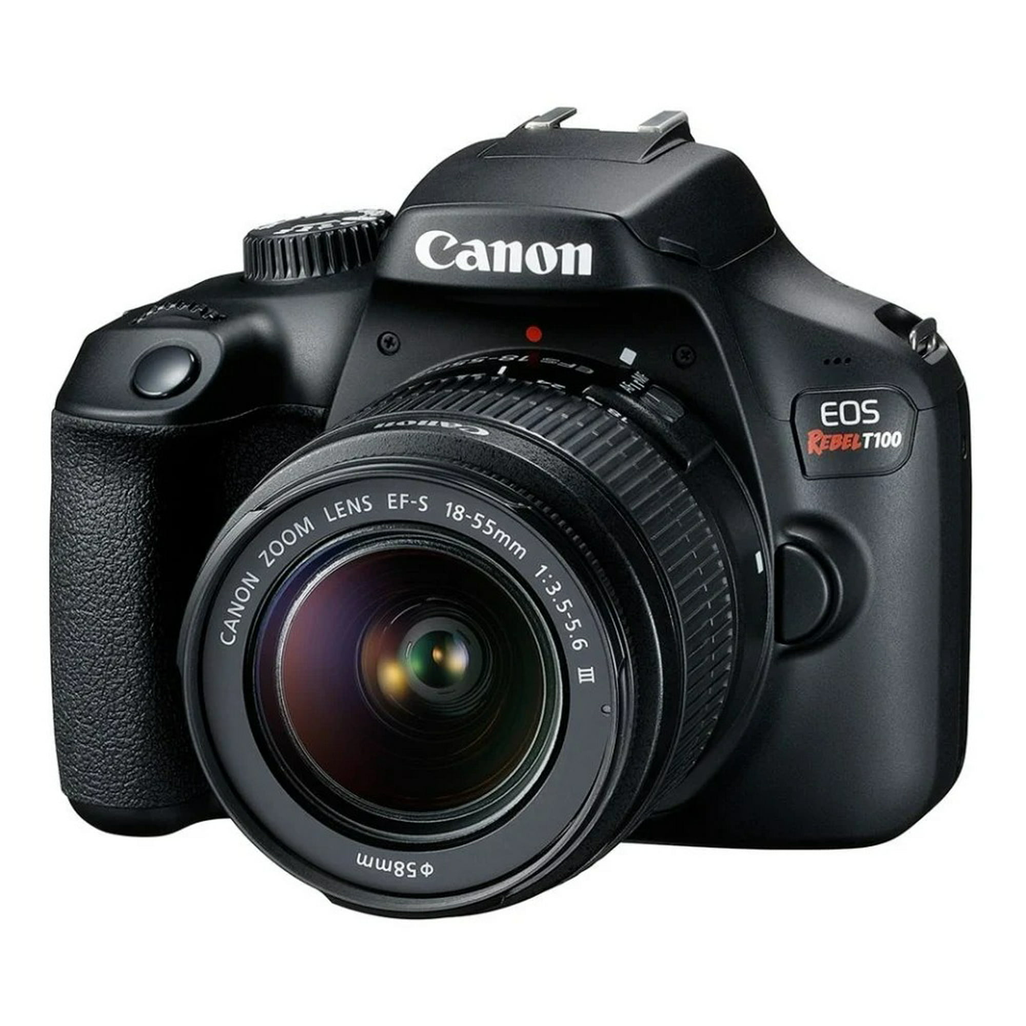 Cámara Fotográfica Digital EOS T100, 18 Video Full Canon EOS EOS Rebel 18mpx 30Fps EF18-55 MM f/3.5 -5.6 III Walmart en línea