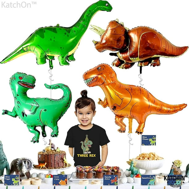 Globos de dinosaurio, suministros de fiesta de cumpleaños de dinosaurios, 5  globos grandes de aluminio de aluminio Mylar helio selva globos o baby