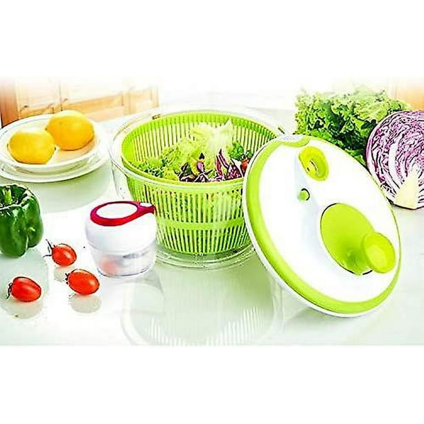 Centrifugador de ensalada, Lavadora-secadora de frutas y verduras de 5 l,  Secadora de frutas y verduras, Centrifugadora de lechugas y Lavadora de