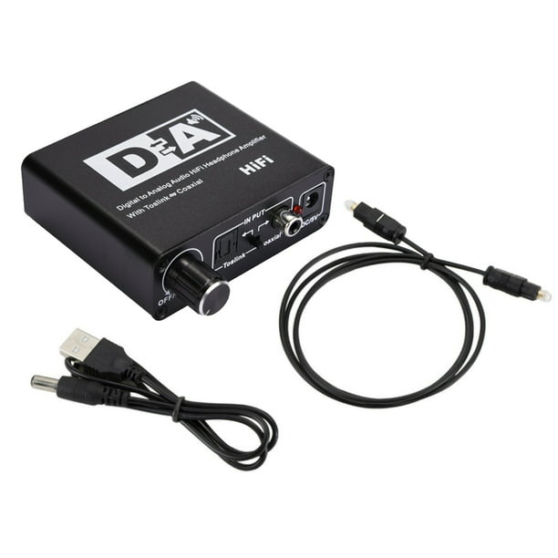 Convertidor de audio digital a analógico con receptor Bluetooth 5.1,  adaptador óptico digital a DAC inalámbrico de 0.138 in, coaxial a analógico  L/R