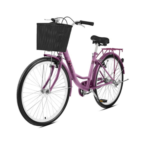 bicicleta vintage retro urbana rodada 26 cambios shimano 7 velocidades rosa bike teche bvpk01