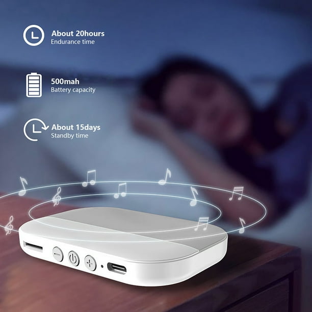 Almohada Altavoz Dormir Conducción ósea BT5.0 Temporizador Tarjeta T-Flash  Rápido