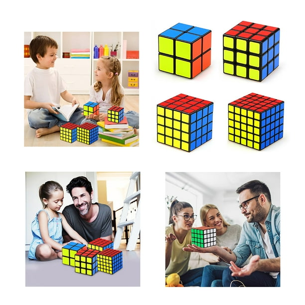 dalishopp Pacote de cubos de velocidade Conjunto de cubos mágicos MF2S 2x2  MF3S 3x3 MF4S 4x4 MF5S 5x5 Stier Cube Puzzle Cube for Beginners Kids Gift