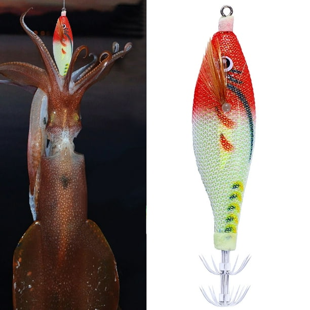 Luminous Jig Bait Fish Señuelo Accesorios Pesca Camarón Cebo Doble Paraguas  Gancho FLhrweasw Nuevo