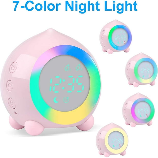 Reloj despertador para niños Encender digital Lámpara led Reloj despertador  Luz nocturna Niña Niños Día Noche Niño
