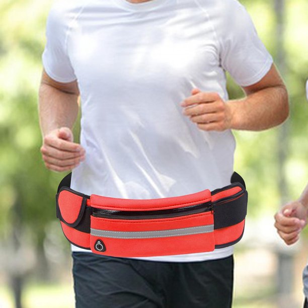 Riñonera Running para Correr, Impermeable, con Tiras Reflectantes y  Orificio para Auriculares, Ideal para Todo Tipo