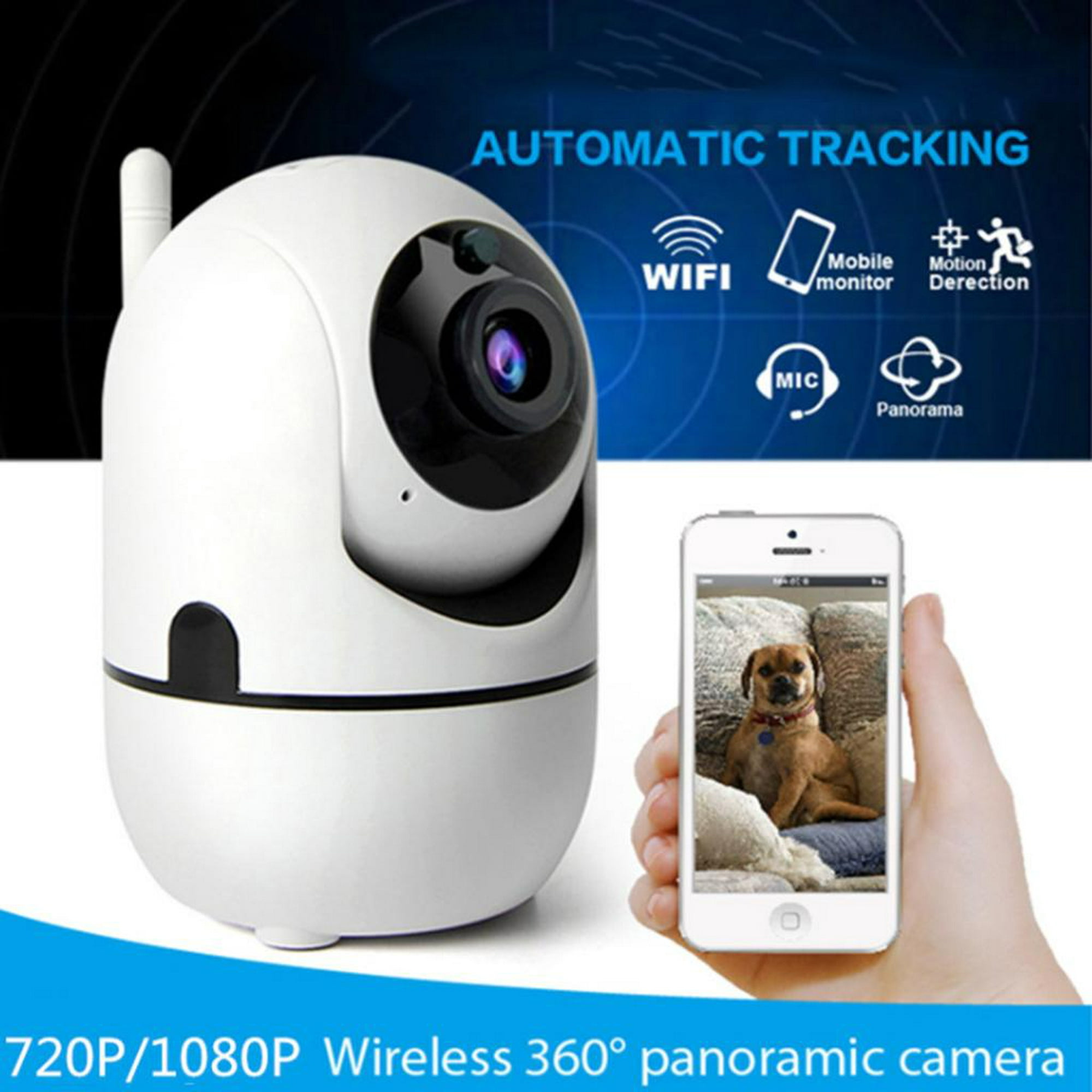 Mini cámara inalámbrica WiFi de vigilancia para niñera, cámara de  vigilancia HD 1080P, cámara de visión nocturna, teléfono doméstico, control  remoto