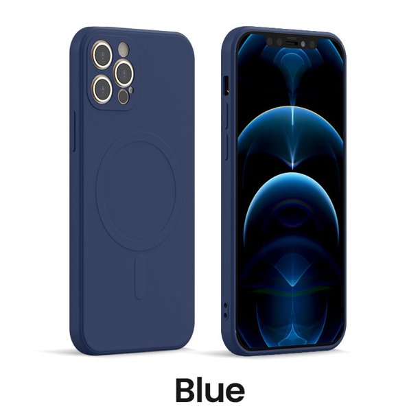 Cover carcasa magnética Funda de silicona líquida para iPhone 13