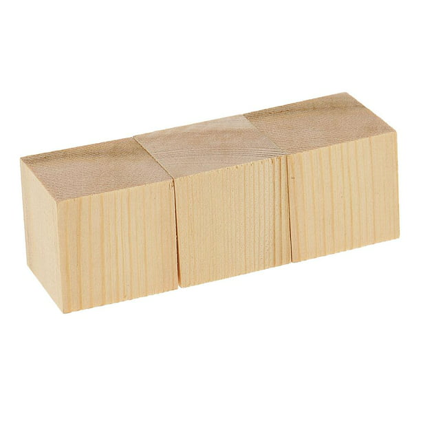 600 cubos de madera natural de 3/4 pulgadas, mini bloques cuadrados de  madera, bloques de madera sin terminar para pintura, hacer rompecabezas