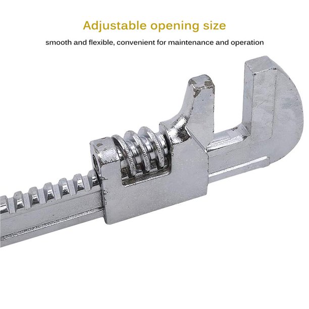 Llave ajustable de ángulo recto, llave de extremo abierto grande tipo F,  llave de tubo de agua multifunción (11.024 in)