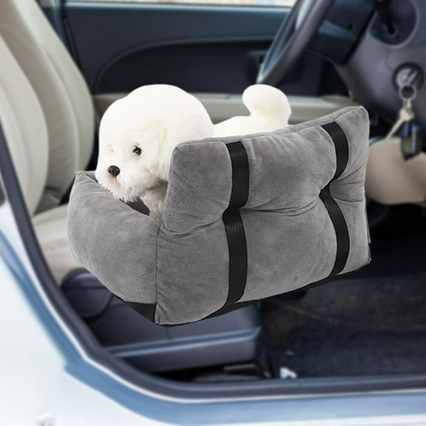 Asiento de automóvil para perro para asiento trasero, asiento elevador para  mascotas, cama de viaje para cachorros con cinturón de seguridad