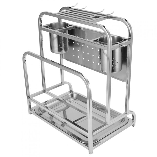 Soporte para cuchillos de acero inoxidable 304, estante de cocina