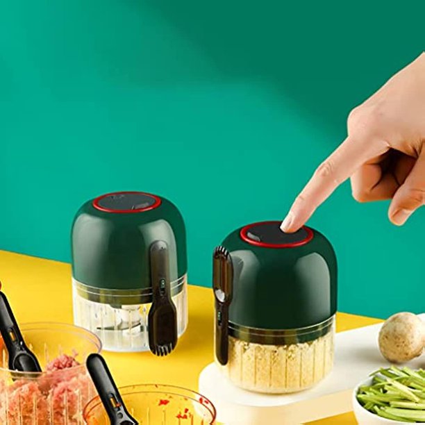 Mini procesador de alimentos, mini picador eléctrico de ajo, mini  procesador de alimentos para picar verduras, pimienta, cebolla, ajo,  jengibre, – Yaxa Store