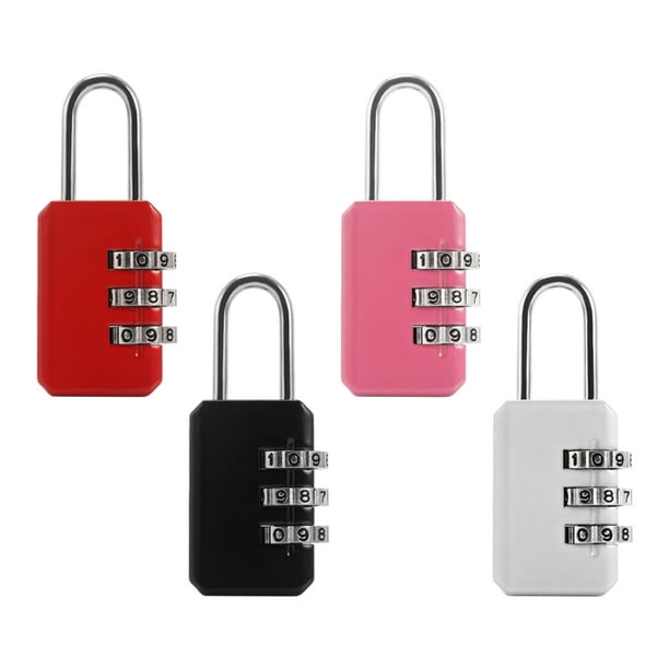 3 Candados Para Maletas Locker Alta Seguridad Cerraduras De Equipaje  Codigos Set