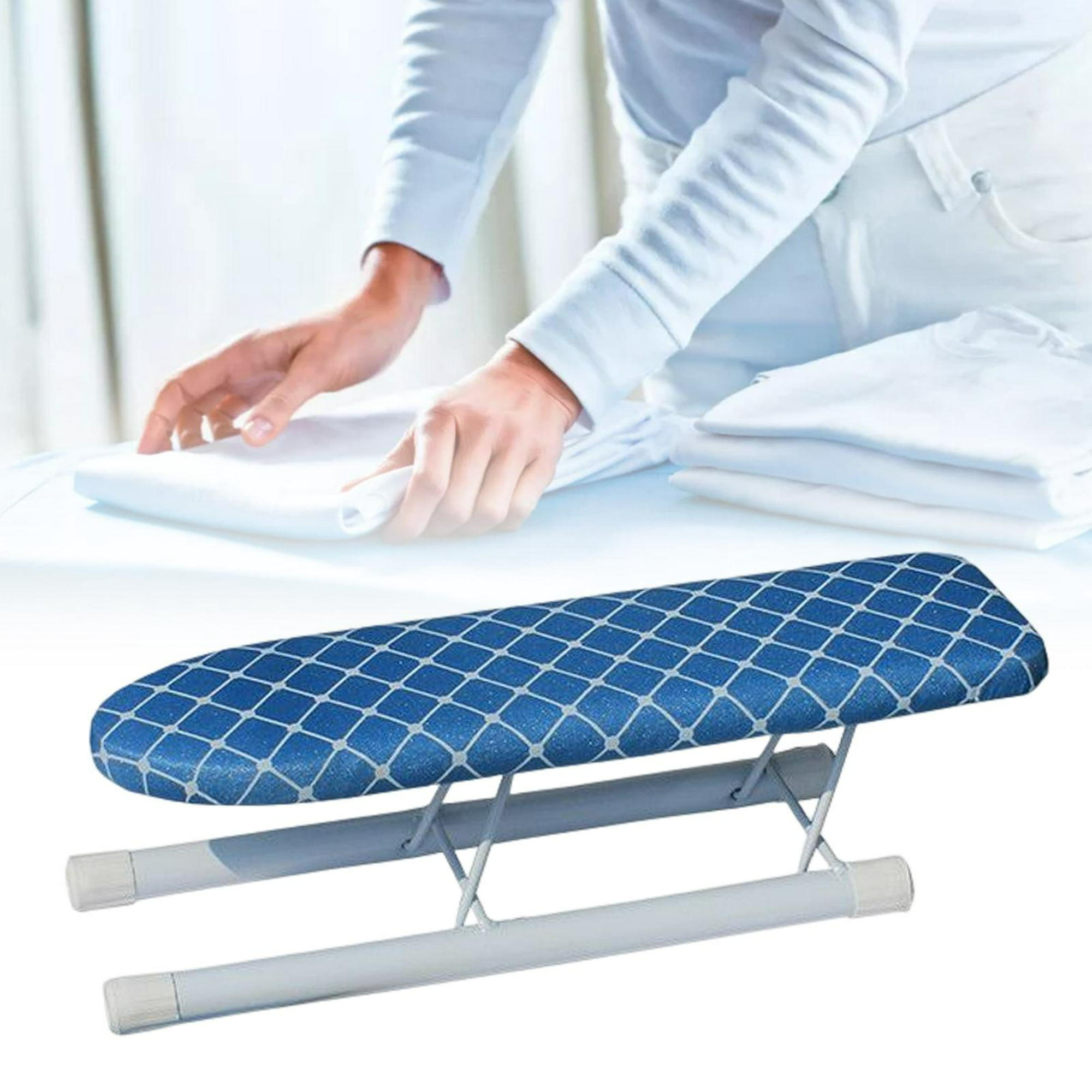 1 tabla de planchar de mesa (azul) – Mini tabla de planchar de viaje para  espacios pequeños – Tabla de planchar de mesa plegable con soporte de  hierro