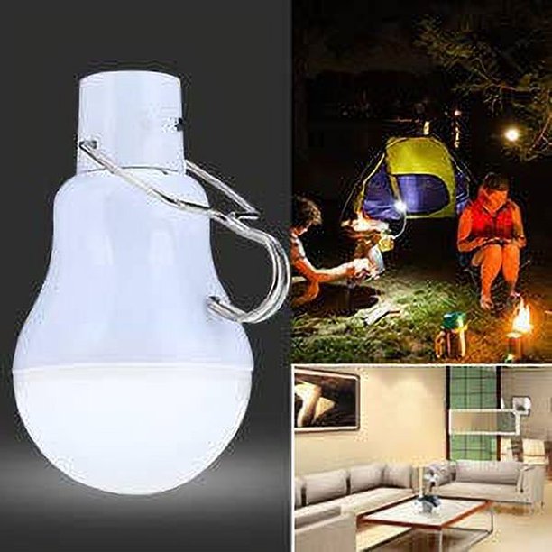 Lámpara Foco Led Recargable Camping Usb Foco Decoracion Color Negro