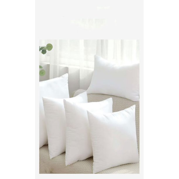 Inserto de cojín para ropa de cama (2 unidades, blanco) - 15.7 x 15.7  pulgadas Almohadas para cama y sofá - Almohadas decorativas para el hogar  TUNC Sencillez