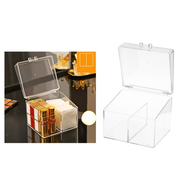 Caja organizadora de maquillaje con cajón, caja de soporte para pañuelos,  organizador de encimera para cosméticos, soporte de tocador para lápiz