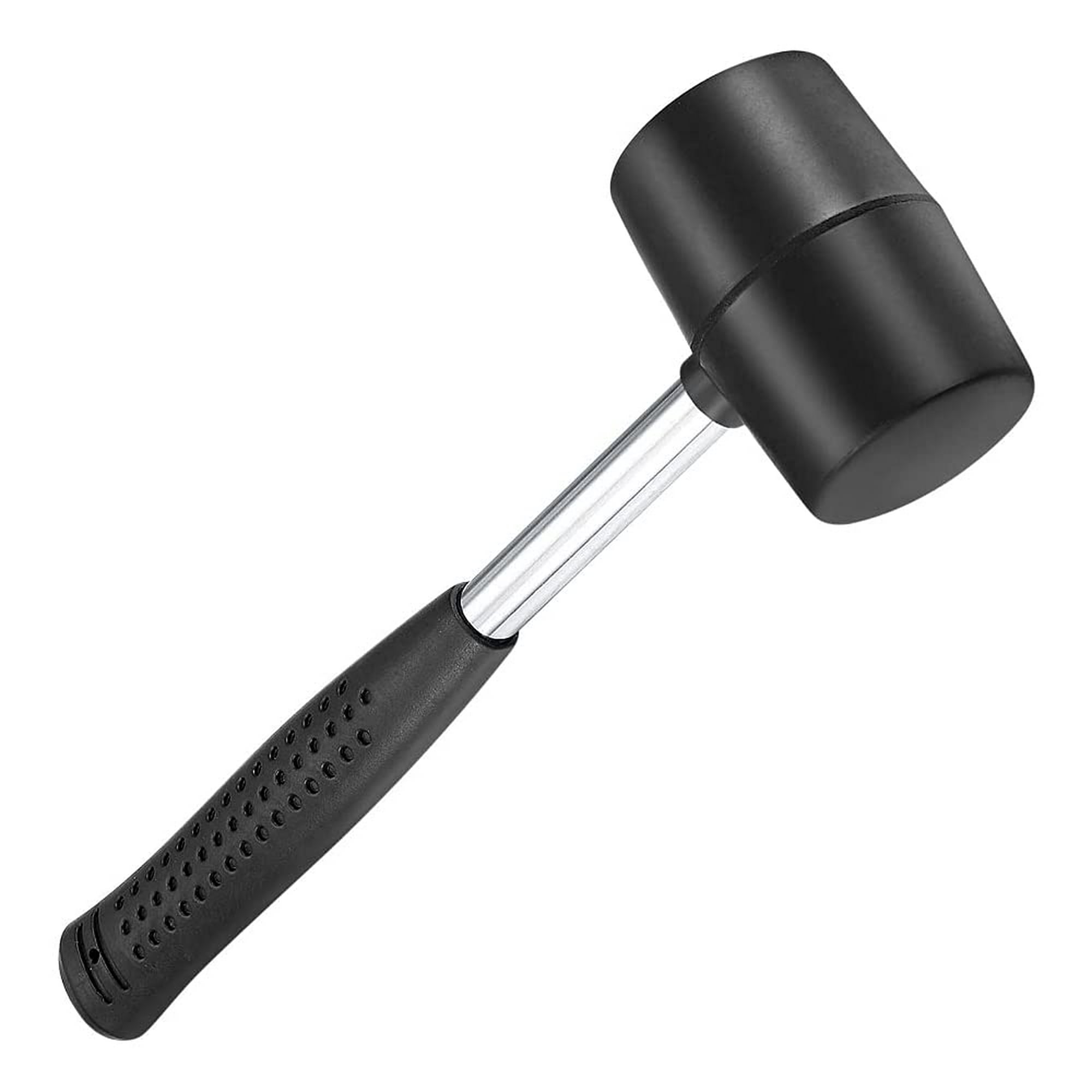 martillo no marcado del mazo de goma negro 16oz con el eje de la manija de  la fibra de vidrio