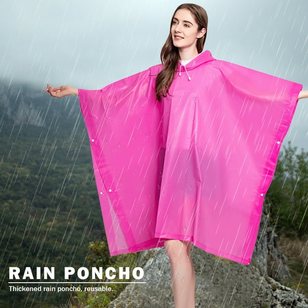 Poncho impermeable para lluvia al aire libre para senderismo y lluvia para  adultos para mujeres y ho Likrtyny