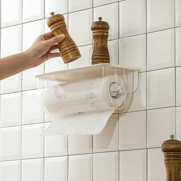 Toallero, utensilios de baño blanco Elegante toallero de pared para cocina