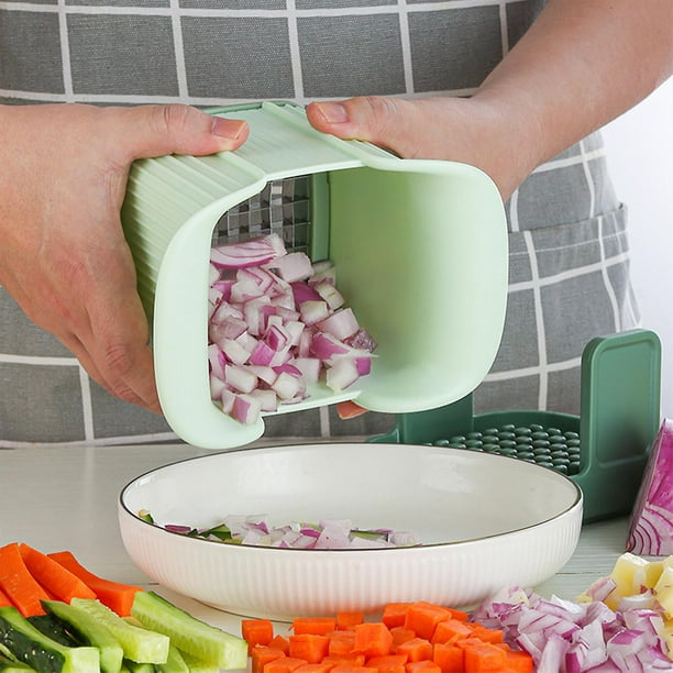 Picadora de verduras multifuncional, presión a mano para el hogar