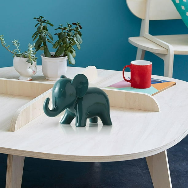 Figuras de estatua de elefante para decoración del hogar - Elefante azul  decoración del hogar - Artículos de decoración de estantes Decoración del