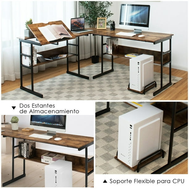  Mesa para computadora Tribesigns moderna estilo sencillo para PC,  portátil, estudio, moderna estación de trabajo para el oficina en casa :  Hogar y Cocina