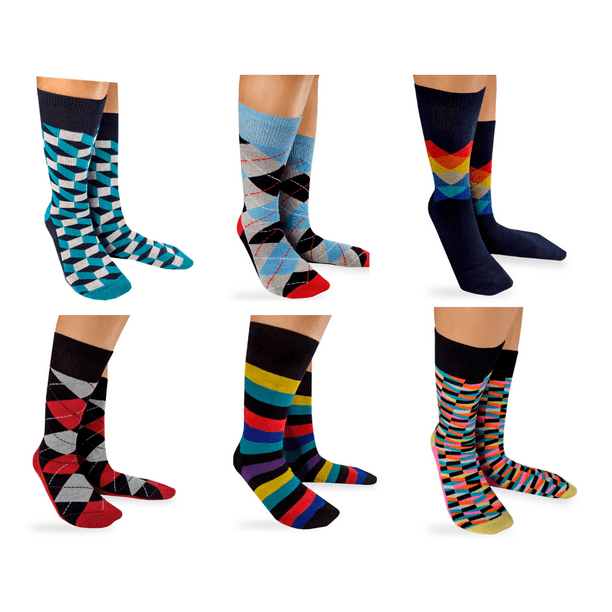 Calcetines De Vestir Caballero Colores Divertidos SET de 10 Pares Mad socks  Calcetines vestir divertidos