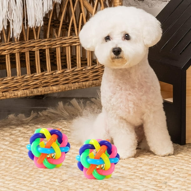 2x Juguete interactivo para perros Cachorro de juguete con chirrido con  juego de recuperación de cam Yuyangstore Pelotas de goma