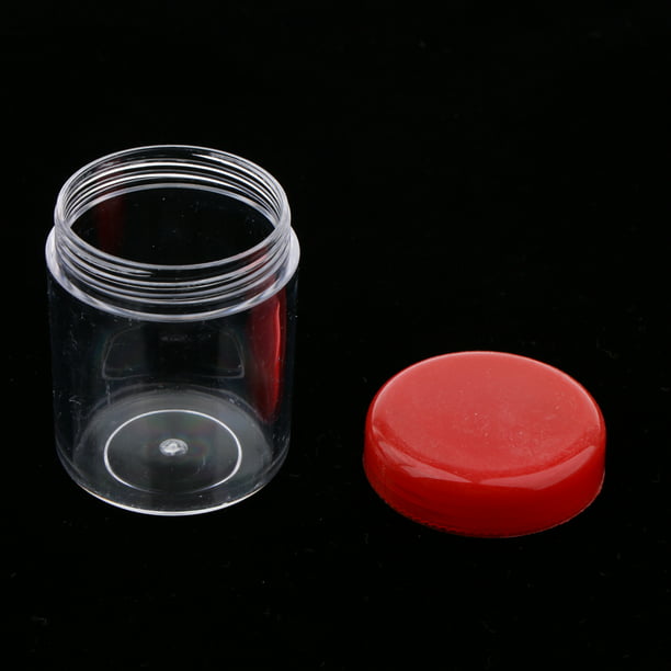 12 de muestra cosméticos vacíos de plástico transparente con ranuras tarros pequeños  vacíos shamjiam Frascos de almacenamiento vacíos