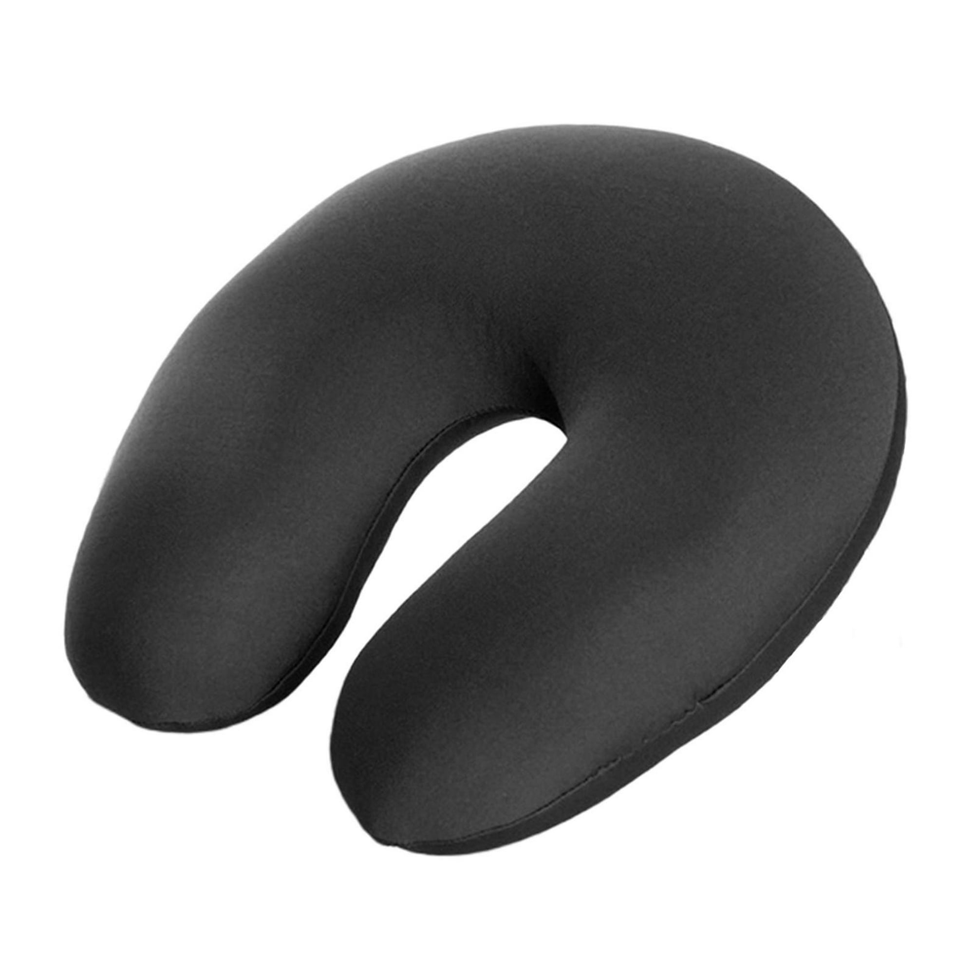 Almohada de viaje ajustable (negro) - Almohada cervical para dormir -  Almohada estable de avión - Almohada de cuello de viaje para automóvil,  almohada