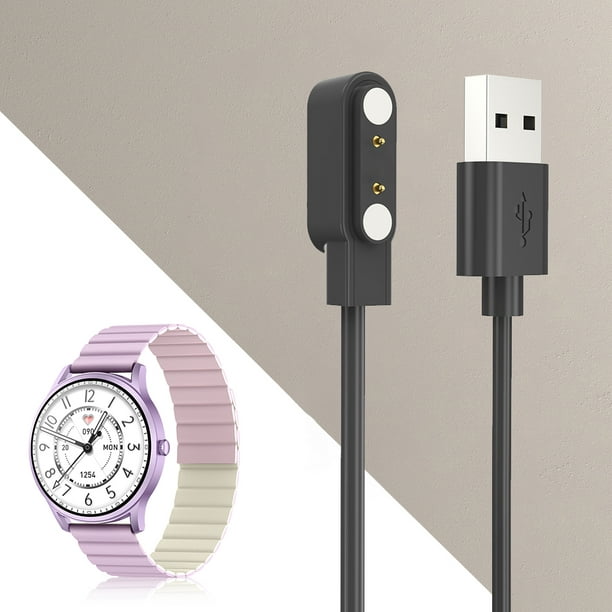 Cable Cargador Magnético USB Smartwatch Adaptador para Kieslect Kr Pro/Kr  Negro