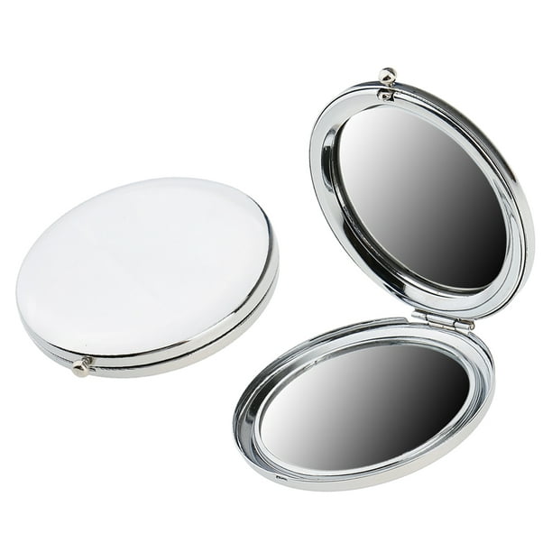Espejo de bolsillo de doble cara espejo de mano plegable ovalado para bolso  bolsillo