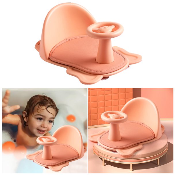 Succión infantil bebé niño baño asiento bañera bañera asiento silla de baño  silla de seguridad asiento asiento respaldo bañera silla para pequeñ Rosado  Sunnimix Asiento de baño de bebés