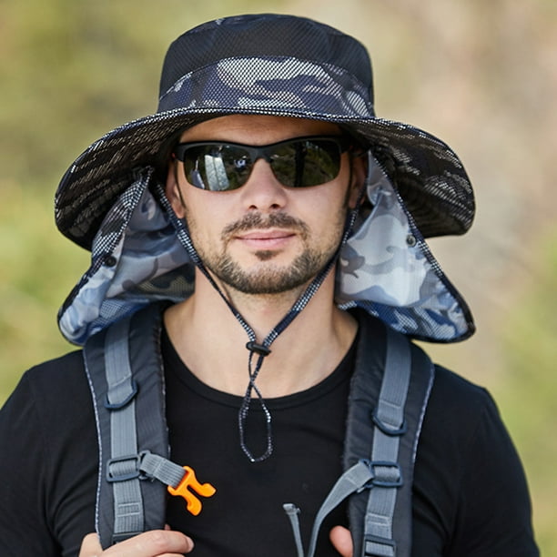 Naiovety Sombrero de pescador para hombre, elegante, a prueba de sol,  exterior, para acampar, escalar montañas, gorra de pesca Type2 NO2