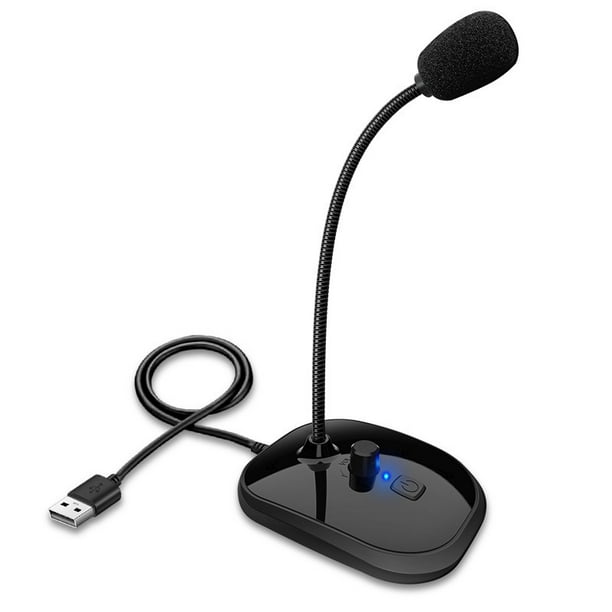 Micrófono USB para computadora, micrófono de escritorio con