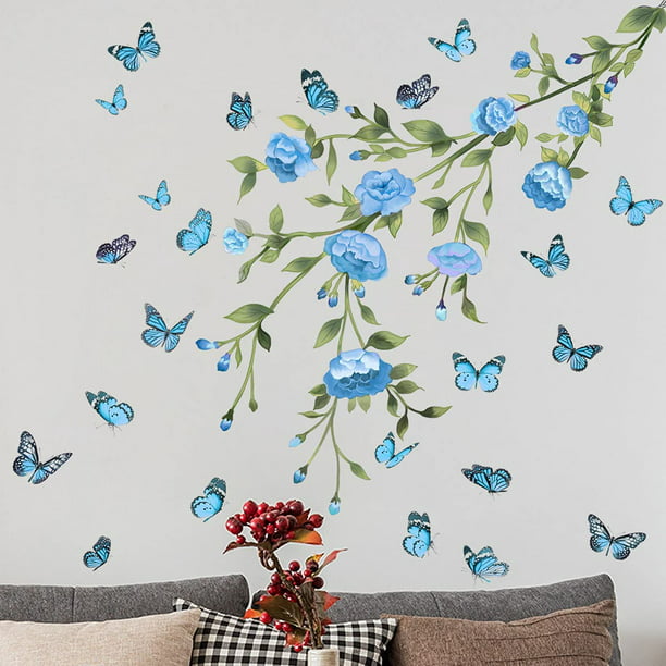 Pegatinas de pared decorativas creativas de mariposa de pestañas sala de  estar dormitorio pared de fondo pegatinas de pared extraíbles simples JAMW  Sencillez