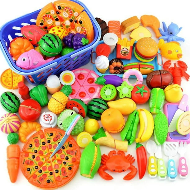Juegos de imaginación Juguetes Plástico Corte de alimentos Frutas Verduras  Juegos de imaginación Niños Juguetes de cocina ShuxiuWang 8390606128478