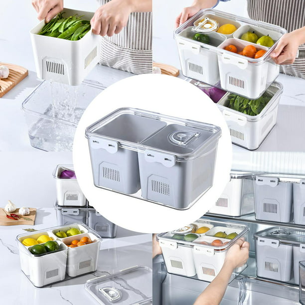 Caja de almacenamiento para refrigerador, organizador para nevera