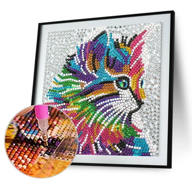 Kit de pintura de diamantes 5D Mosaico de diamantes redondos completos de  animales Likrtyny Arte deco