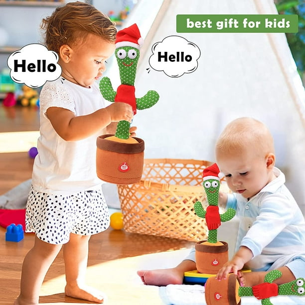 Juguete de cactus bailarín para bebé, divertido juguete parlante para bebés  y niños, juguete de peluche suave, puede cantar, grabar y repetir lo que