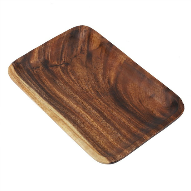 ECOSALL Bandeja de madera para servir de 13 pulgadas, plato pequeño para  alimentos, queso, pan, carne. Bandeja decorativa de madera para joyas