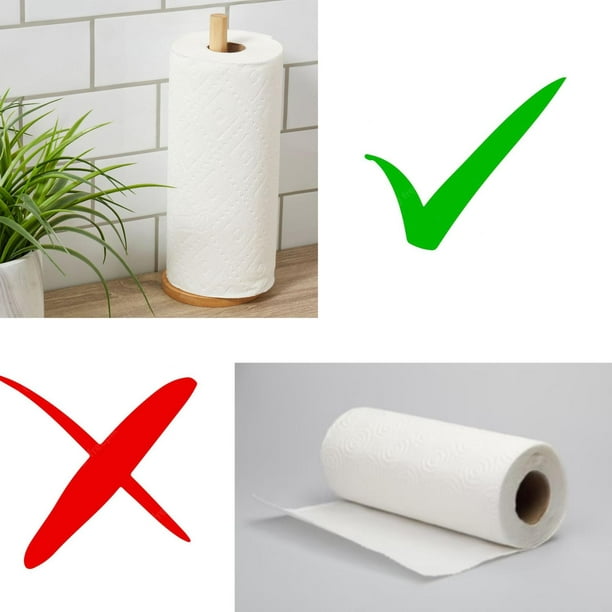 Dispensador de toallas de papel higiénico, soporte de rollo de papel de  madera para baño, soporte de papel de contacto, estante de almacenamiento  para el hogar - AliExpress