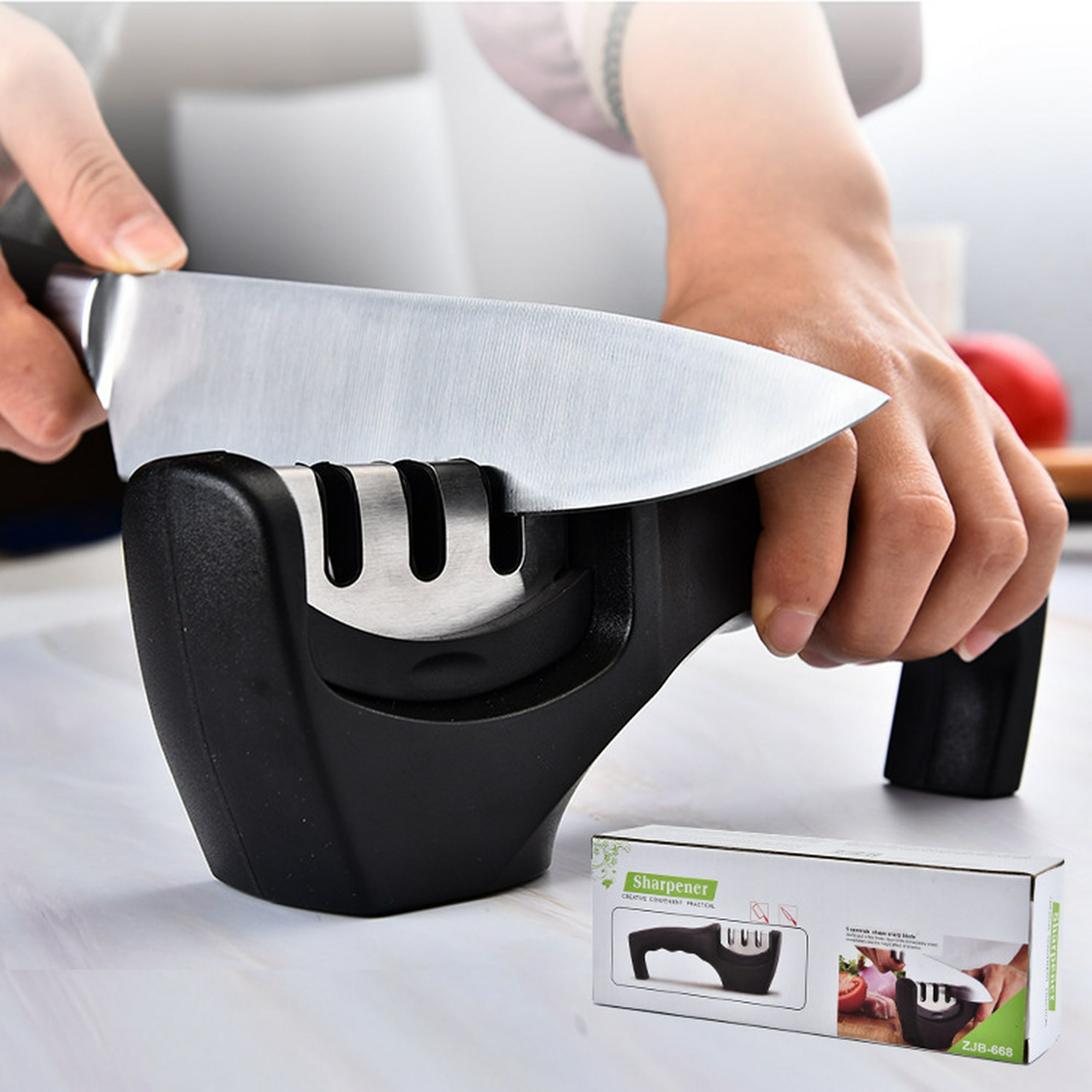 Accesorios para cuchillos de cocina 4 en 1, afilador de cuchillos de  cocina, fácil de usar, afilador de cuchillos de cocina, reparación,  restauración