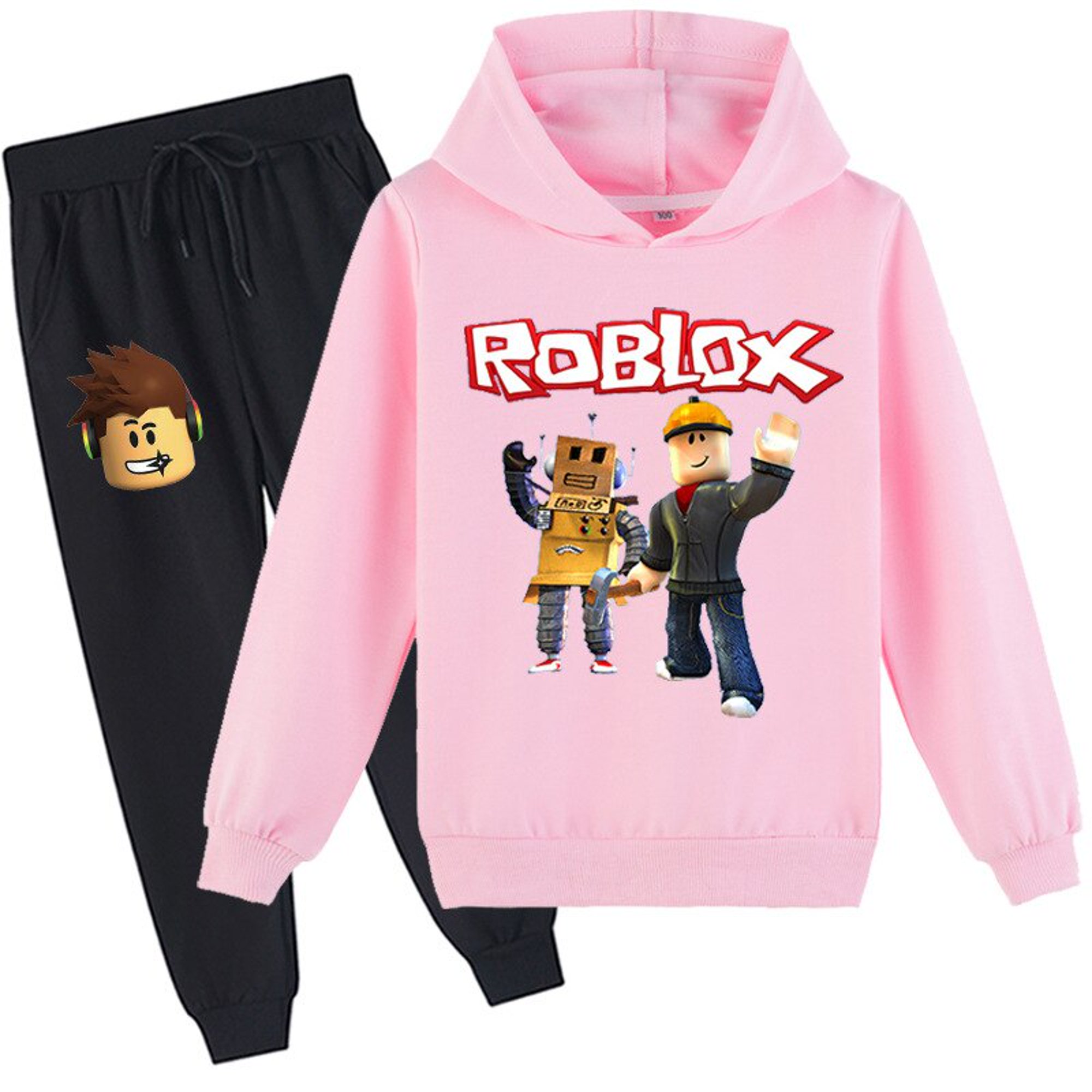 Suéter com capuz masculino e feminino, roblox com pá 3D, manga de orelha de  gato, suéter casual quente, primavera, outono, inverno, novo estilo