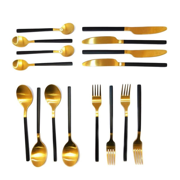 Utensilios de cocina dorados y azul marino, juego de utensilios de cocina  de 7 piezas, color azul marino, incluye soporte dorado para utensilios de