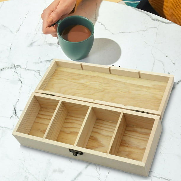 Caja de té de madera con 24 compartimentos DIY / Organizador de té / Opción  de caja personalizada -  México